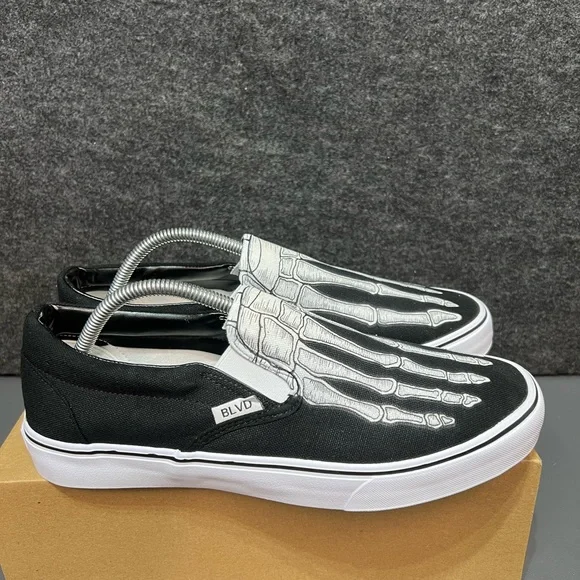 Skeleton Boney Feet Custom BLVD Original Slip Ons Size 10 Mens - Picture 7 of 14